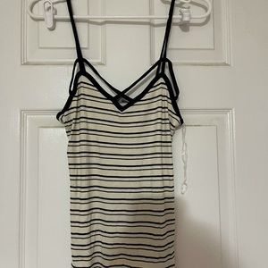 Black and cream tank top